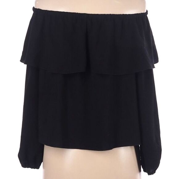 Aritzia Wilfred Free Off Shoulder Ruffle Long Sleeve Blouse XS - Picture 2 of 3